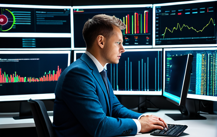 A focused cybersecurity professional, fully clothed in a modest business suit, seated at a desk in a modern, clean Security Operations Center (SOC). Multiple holographic screens display complex data visualizations, automated workflows, and real-time threat alerts, emphasizing rapid response and operational efficiency. The professional is calmly observing the streamlined processes. perfect anatomy, correct proportions, natural pose, well-formed hands, proper finger count, natural body proportions, professional photography, high quality, safe for work, appropriate content, family-friendly, professional dress.