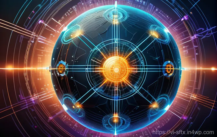 보안 오케스트레이션과 사용자 행동 분석 - A corporate office environment, softly lit and professional. Several employees, both male and female...