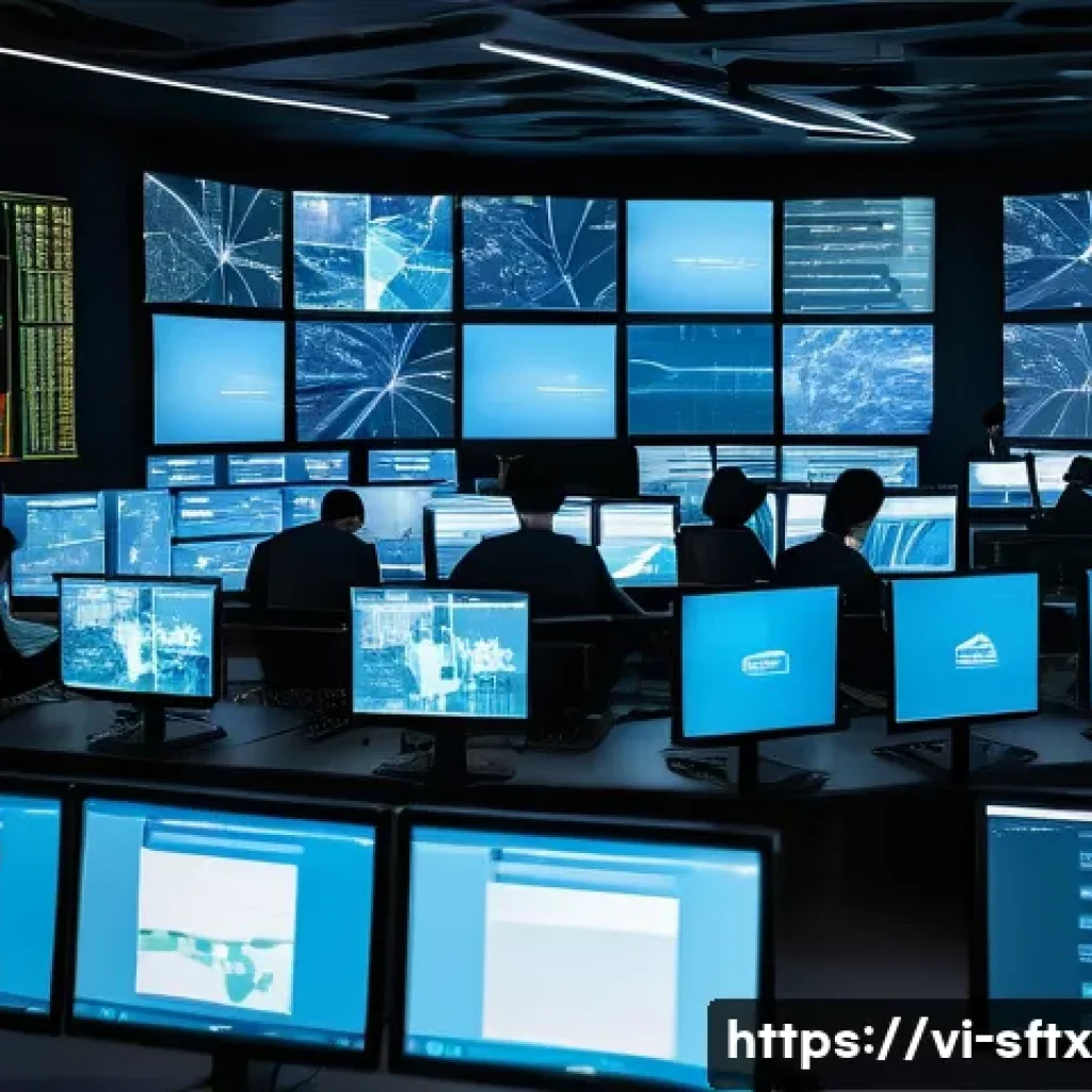 보안 오케스트레이션과 정보 보안 정책 - A high-tech cybersecurity operations center in Vietnam, featuring diverse IT professionals collabora...