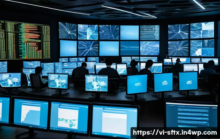 보안 오케스트레이션과 정보 보안 정책 - A high-tech cybersecurity operations center in Vietnam, featuring diverse IT professionals collabora...