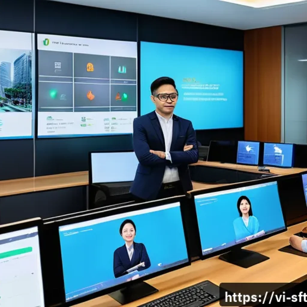 보안 오케스트레이션의 사용자 경험 최적화 - A modern Security Operations Center (SOC) with a diverse team of Vietnamese cybersecurity profession...