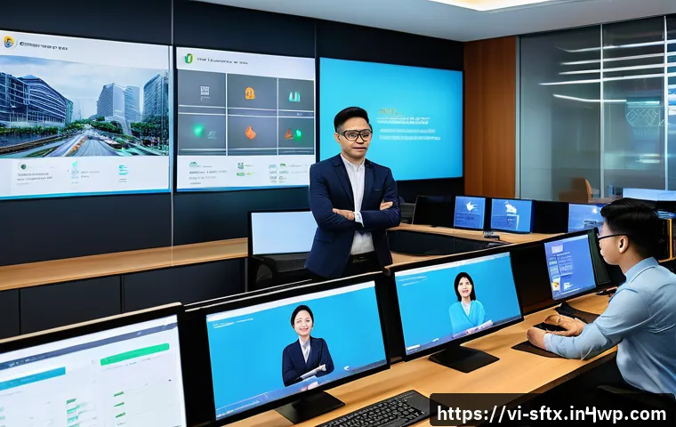 보안 오케스트레이션의 사용자 경험 최적화 - A modern Security Operations Center (SOC) with a diverse team of Vietnamese cybersecurity profession...