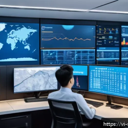 Home 33 보안 오케스트레이션 자동화의 성과 개선 사례 - A modern Vietnamese cybersecurity operations center with diverse professionals monitoring multiple l...