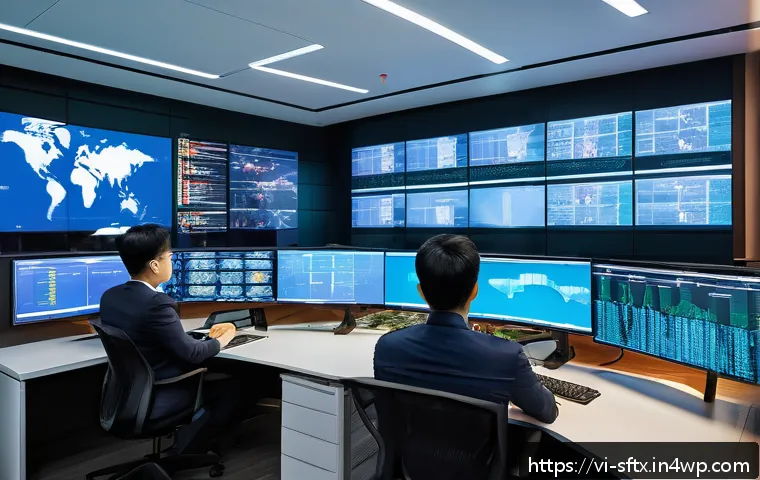 보안 오케스트레이션 자동화의 지속 가능한 발전 - A modern Vietnamese enterprise cybersecurity operations center, featuring a diverse team of professi...