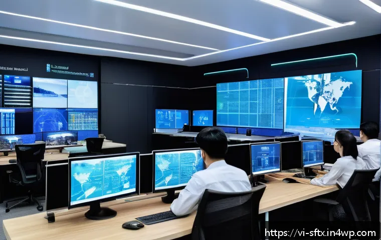 보안 오케스트레이션 자동화의 IT 서비스 관리 - A modern IT security operations center with diverse Vietnamese IT professionals collaborating effici...